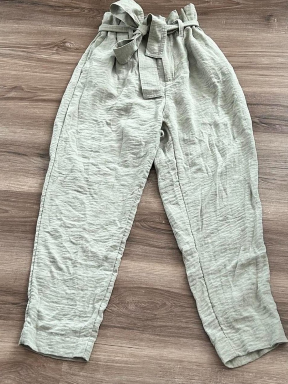 a new day Light Sage Paperbag Waist Trousers